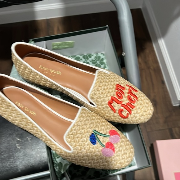 Kate Spade  Loafers  left says Mon Cheri right has 4, cherries - Picture 9 of 11